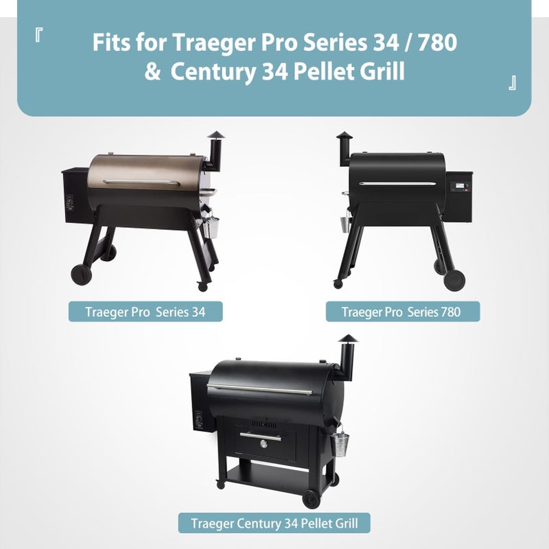 SHINESTAR Pellet Grill Cover for Traeger Pro 34/780, Special Zipper Design & Waterproof, Easy to Put On and Take Off - Image 2